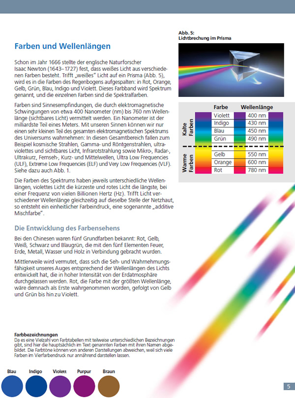 Leseprobe: Farben und Wellenlängen